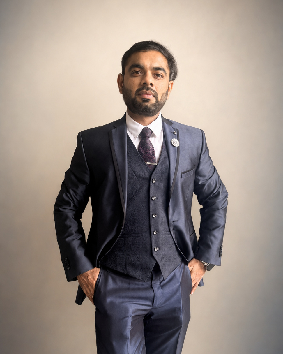 CA. Jigar Shah in a formal navy suit